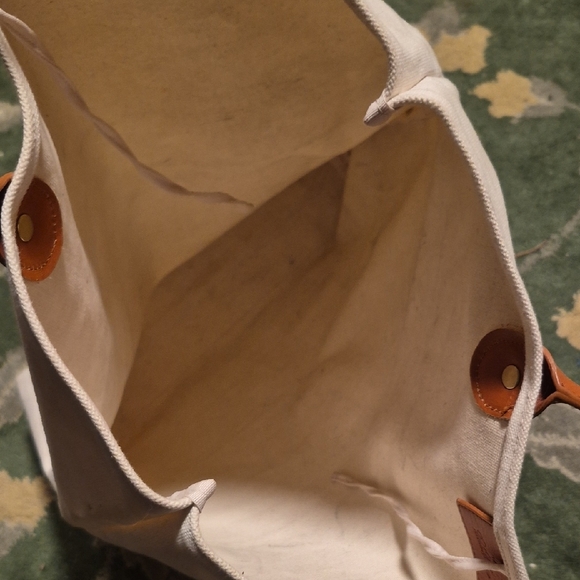 Brooks Brothers White and Brown Tote Bag - Picture 5 of 8